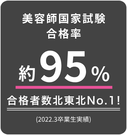 美容師国家試験合格率93%